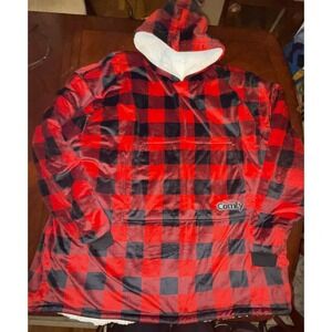 "The Comfy" Original Wearable Sherpa Blanket One Size Red Plaid Never Been Used